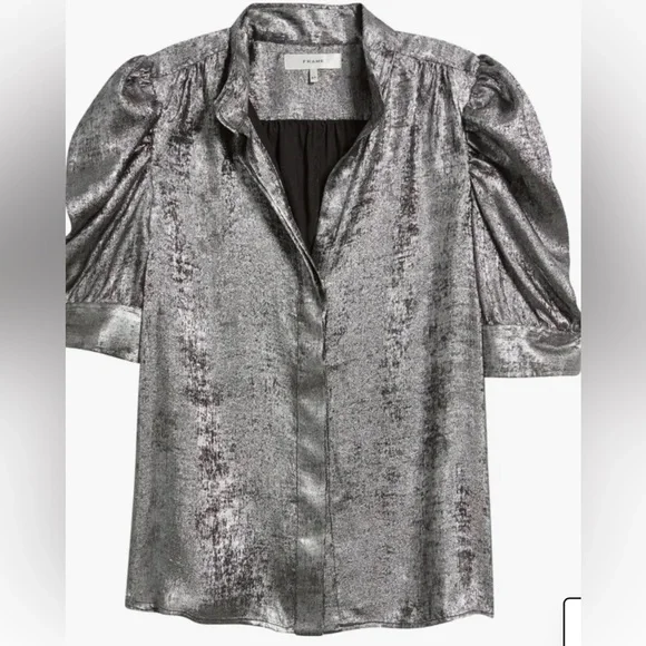 Frame Metallic Silver Women's blouse - Picture 2 of 11